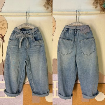 《中大童👖》 這款韓系率性水洗牛仔褲