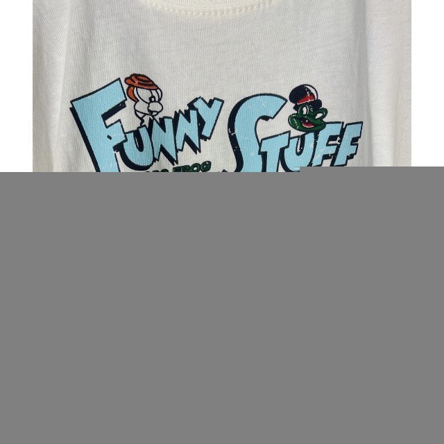 「Funny Stuff」俏皮卡通圖案的白色短袖 T 恤